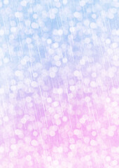 雨と丸ボケ玉ボケとあじさいの背景テクスチャ