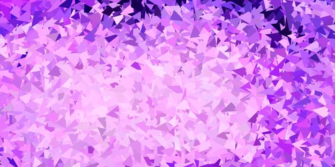 Obraz na płótnie Canvas Light purple vector triangle mosaic design.
