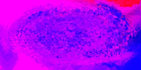 Light purple, pink vector gradient polygon texture.