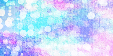 multicolor  painting effect on canvas . white bokeh abstract pattern  water color background
