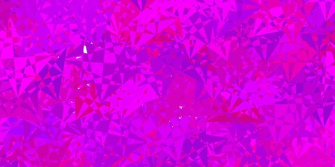 Fototapeta na wymiar Light purple vector template with triangle shapes.