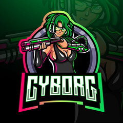 Cyborg gunners mascot, esport logo design © REYYARTS