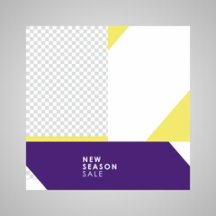 Naklejka premium Set of sale banner template design. Editable post template social media banners for digital marketing. Vector illustration.