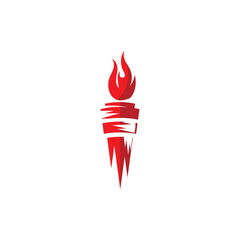 Torch  Logo Template vector symbol