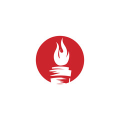 Torch  Logo Template vector symbol