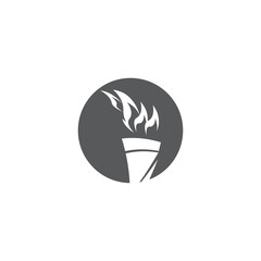 Torch  Logo Template vector symbol