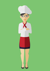 Cool lady chef