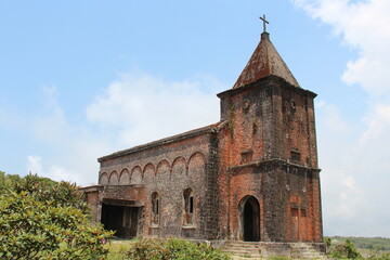 Fototapeta na wymiar Cambodia. Catholic church. Preah Monivong Bokor National park. Damrei Mountains. Kampot city. Kampot province.