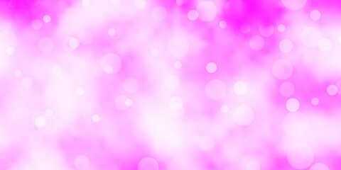 Light Purple vector background with circles.