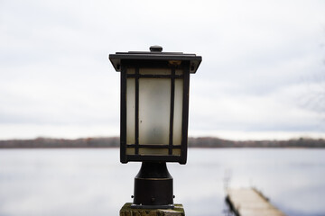 Street Lamp by Lake