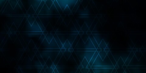 Dark BLUE vector backdrop with lines, triangles.