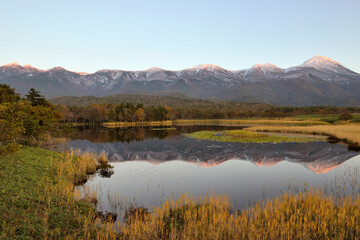 秋の知床五湖（北海道・知床）