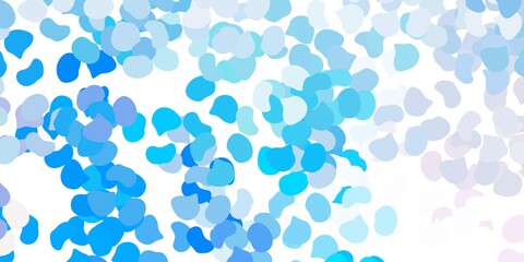 Light blue, yellow vector pattern with abstract shapes.