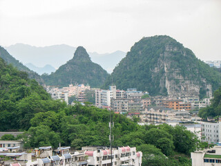 Guilin, Guangxi/China-May 4th 2006: Guilin city landscape