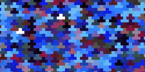 Dark Pink, Blue vector pattern in square style.