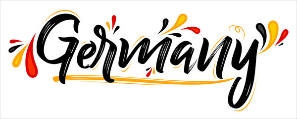 Germany Patriotic Banner design flag colors vector illustration.