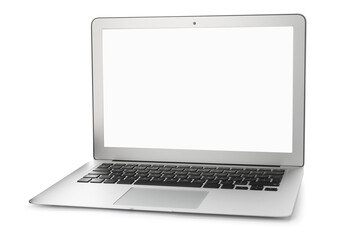 Fototapeta premium Modern laptop on white background
