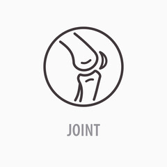 Joint line icon on white background.