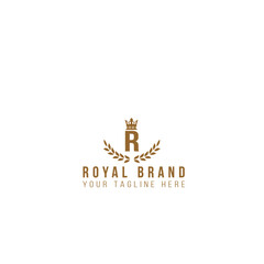 Royal brand and luxury brand logo illustration vector design for business hotel .