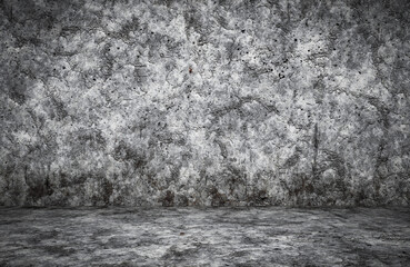 empty room, plaster wall, grey background