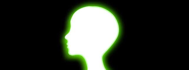 抽象的な人の横顔シルエット