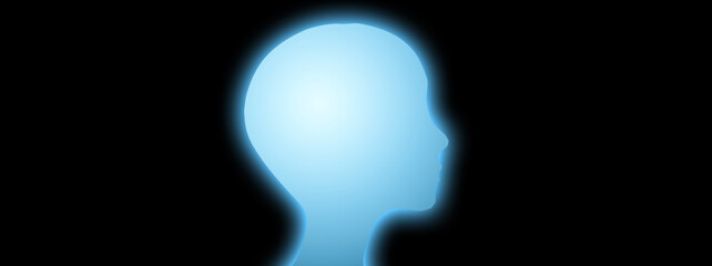 抽象的な人の横顔シルエット