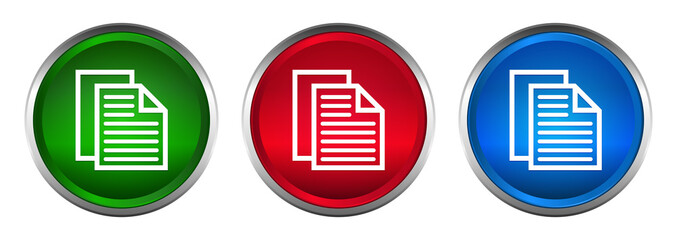 Document pages icon supreme round button set design illustration