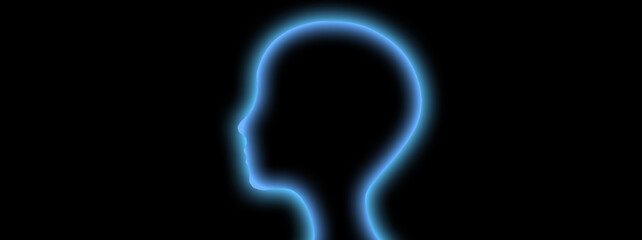 抽象的な人の横顔シルエット