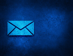 Email icon artistic abstract blue grunge texture background