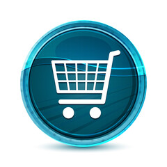 Ecommerce icon elegant glass blue round button vector design illustration