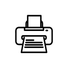Fototapeta premium printer icon isolated on white background from electronic devices outline collection. printer icon trendy and modern printer symbol for logo, web, app, UI. printer icon simple sign. printer icon flat 