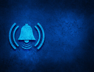 Alarm icon artistic abstract blue grunge texture background