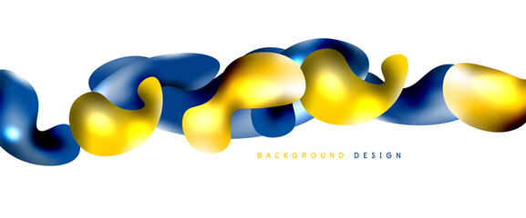 Bubbles abstract background. Liquid splashes on white vector template