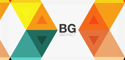 Mosaic triangle pattern abstract background for cover, banner, flyer and poster and other template