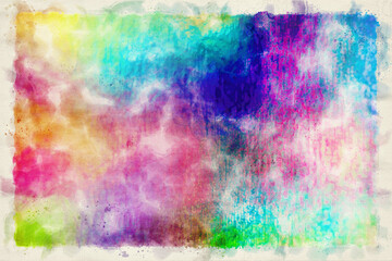 iridescent holography drawn in watercolors.