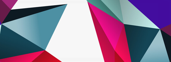 3d mosaic abstract backgrounds, low poly shape geometric design