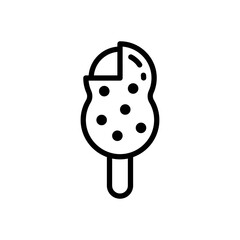 ice cream icon in line style isolated on white background. EPS 10