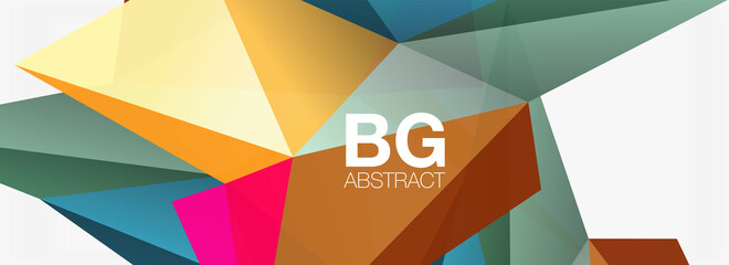 3d mosaic abstract backgrounds, low poly shape geometric design