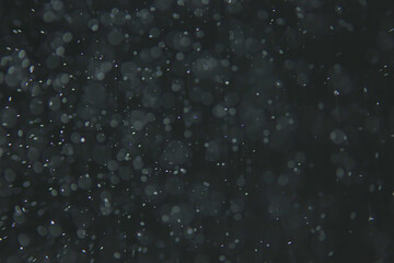 background for overlay black rain, abstract studio drops water drops bokeh