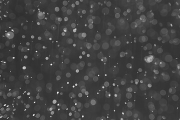 abstract background overlay white bokeh falling snow fog view on black
