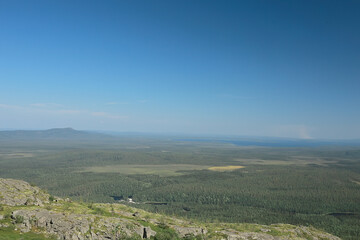 Fototapeta na wymiar landscape tundra / summer landscape in the north tundra, moss, ecosystem