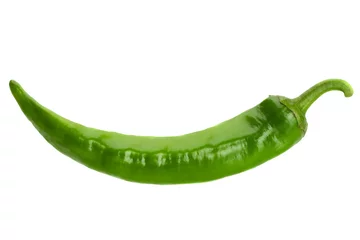 Fotobehang Green chili pepper © Leonid Nyshko