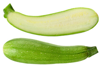 Zuccini vegetable on white