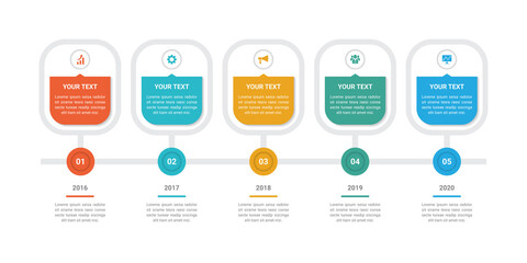 Vector Business infographics template, 5 options or steps