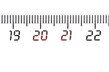 Centimeter ruler 2021 number new year