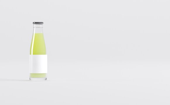 Lime Juice Bottles Mockup 3D Illustration 