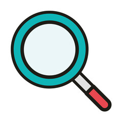 user interface search magnifying glass linear and fill style