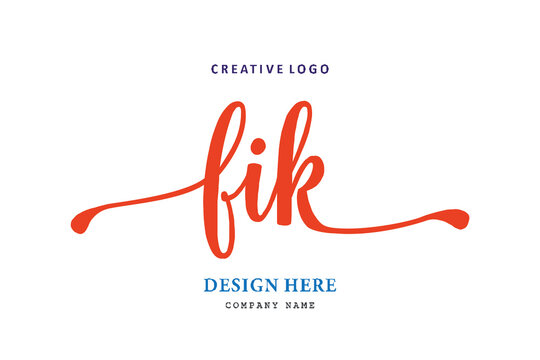 FIK lettering logo is simple, easy to understand and authoritativePrint