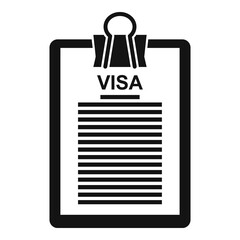 Visa control icon. Simple illustration of visa control vector icon for web design isolated on white background