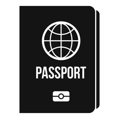 International passport icon. Simple illustration of international passport vector icon for web design isolated on white background